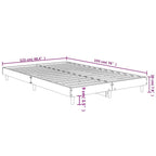 Bettgestell Schwarz 120x190 cm Holzwerkstoff