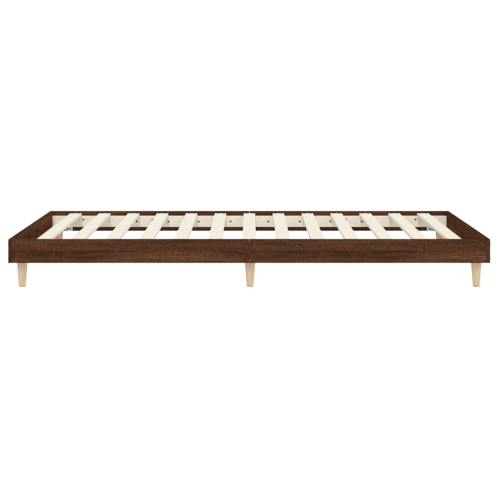 Bettgestell ohne Matratze Braun Eiche 90x190 cm Holzwerkstoff