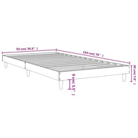 Bettgestell ohne Matratze Braun Eiche 90x190 cm Holzwerkstoff