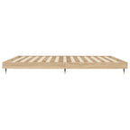 Bettgestell ohne Matratze Sonoma-Eiche 200x200 cm Holzwerkstoff