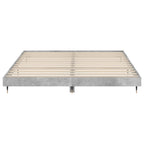 Bettgestell Betongrau 200x200 cm Holzwerkstoff