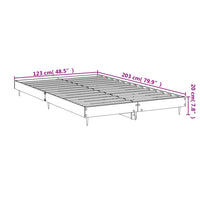 Bettgestell Betongrau 120x200 cm Holzwerkstoff