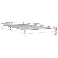 Bettgestell Betongrau 100x200 cm Holzwerkstoff