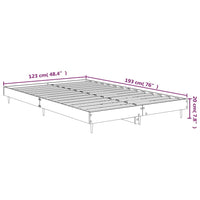 Bettgestell Betongrau 120x190 cm Holzwerkstoff