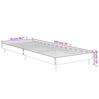 Bettgestell Grau Sonoma 75x190 cm Holzwerkstoff