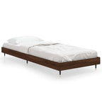 Bettgestell ohne Matratze Braun Eiche 75x190 cm Holzwerkstoff