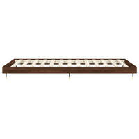 Bettgestell ohne Matratze Braun Eiche 75x190 cm Holzwerkstoff