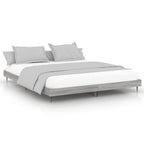 Bettgestell ohne Matratze Grau Sonoma 160x200 cm Holzwerkstoff