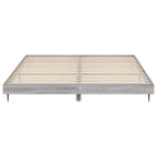 Bettgestell ohne Matratze Grau Sonoma 160x200 cm Holzwerkstoff