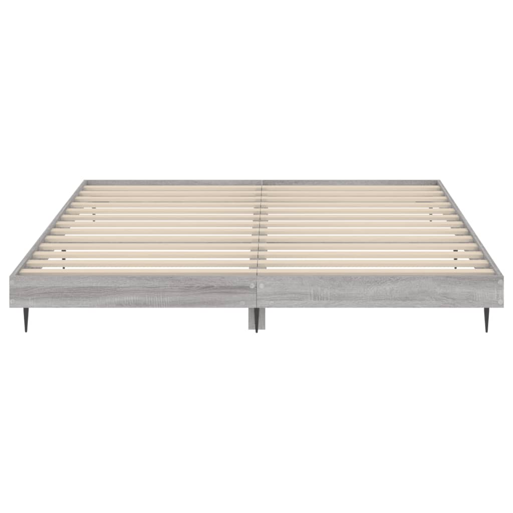 Bettgestell Grau Sonoma 140x200 cm Holzwerkstoff