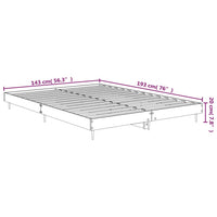 Bettgestell ohne Matratze Braun Eiche 140x190 cm Holzwerkstoff