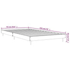 Bettgestell Betongrau 90x190 cm Holzwerkstoff
