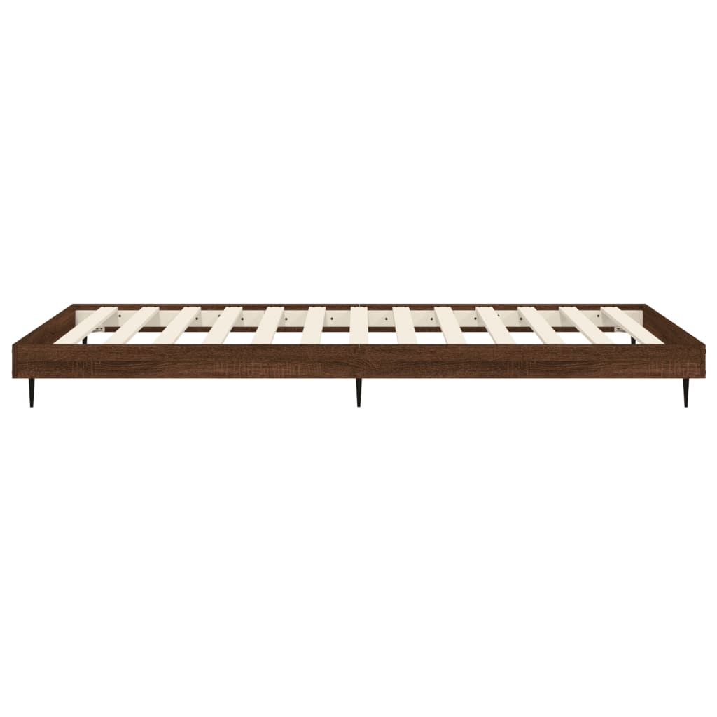 Bettgestell ohne Matratze Braun Eiche 90x190 cm Holzwerkstoff