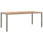 9-tlg. Garten-Essgruppe mit Kissen Grau Poly Rattan