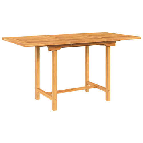 Gartentisch Ausziehbar 110-160x80x75 cm Massivholz Teak