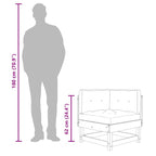 Ecksofas mit Kissen 2 Stk. Schwarz Massivholz Kiefer