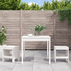 3-tlg. Garten-Bistro-Set Weiß Massivholz Kiefer
