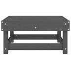 Gartenhocker Grau Massivholz Kiefer