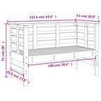 Gartenbank Honigbraun 111,5x53x71 cm Massivholz Kiefer