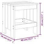 Gartenhocker 2 Stk. Weiß 40x36x45 cm Massivholz Kiefer