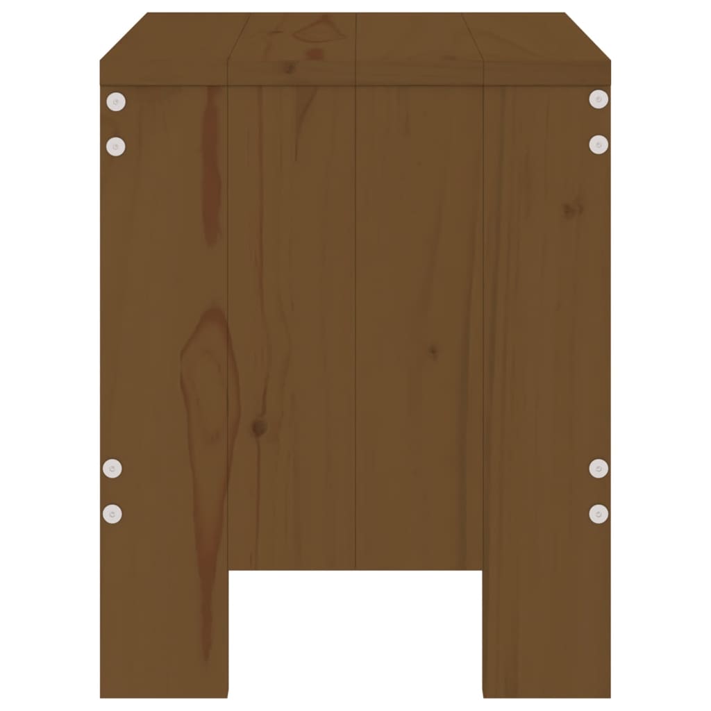 Gartenhocker 2 Stk. Honigbraun 40x36x45 cm Massivholz Kiefer