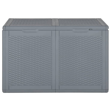 Gartenbox Grau PP Rattan 180 L