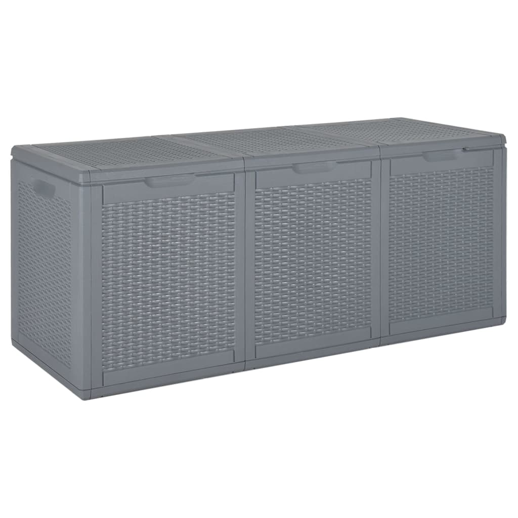 Gartenbox Grau PP Rattan 270 L