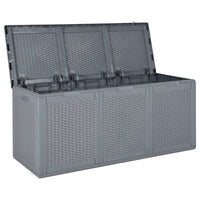 Gartenbox Grau PP Rattan 270 L