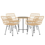 5-tlg. Garten-Essgruppe Poly Rattan