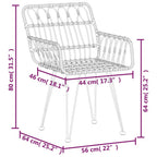 9-tlg. Garten-Essgruppe Schwarz Poly Rattan