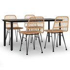 5-tlg. Garten-Essgruppe Poly Rattan
