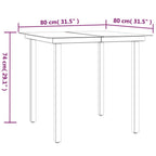 5-tlg. Garten-Essgruppe Schwarz Poly Rattan