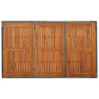 5-tlg. Garten-Essgruppe mit Kissen Grau Poly Rattan