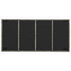 9-tlg. Garten-Essgruppe mit Kissen Grau Poly Rattan