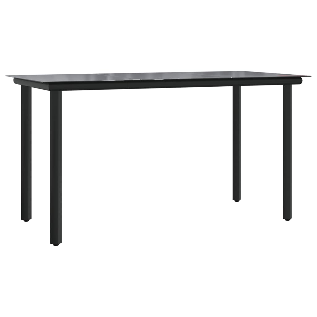 11-tlg. Garten-Essgruppe mit Kissen Schwarz & Grau Poly Rattan