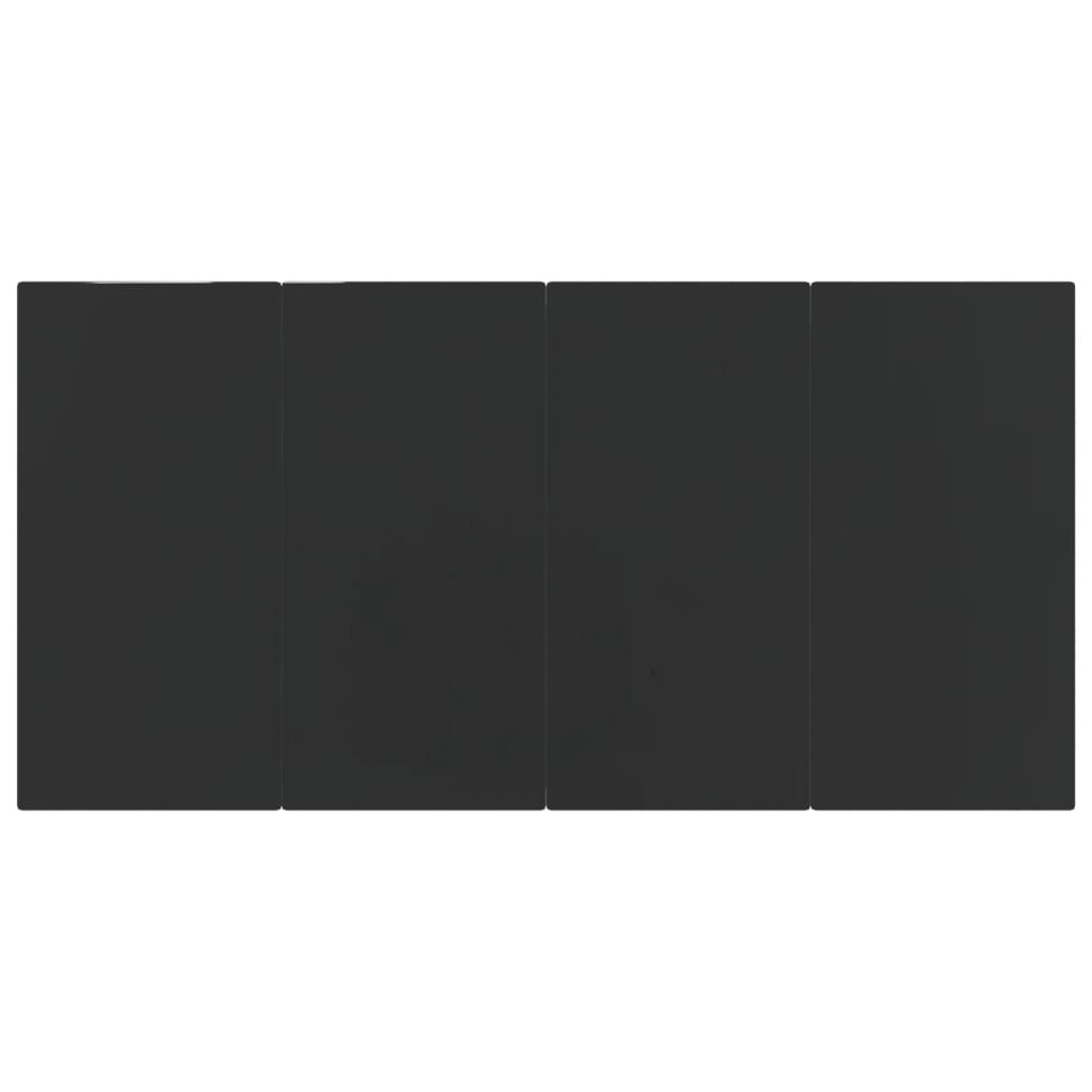 7-tlg. Garten-Essgruppe mit Kissen Schwarz Poly Rattan