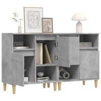 Sideboards 2 Stk. Betongrau 60x35x70 cm Holzwerkstoff