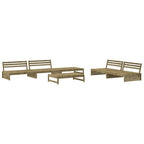 6-tlg. Garten-Lounge-Set mit Kissen Imprägniertes Kiefernholz