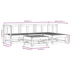 5-tlg. Garten-Lounge-Set Massivholz Douglasie