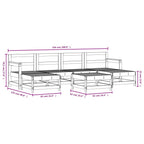 7-tlg. Garten-Lounge-Set Massivholz Kiefer