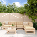 7-tlg. Garten-Lounge-Set Massivholz Kiefer