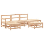 6-tlg. Garten-Lounge-Set Massivholz Kiefer