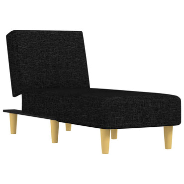 Chaiselongue Schwarz Stoff