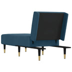 Chaiselongue Blau Samt