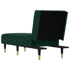 Chaiselongue Dunkelgrün Samt