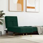 Chaiselongue Dunkelgrün Samt