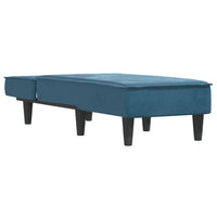 Chaiselongue Blau Samt