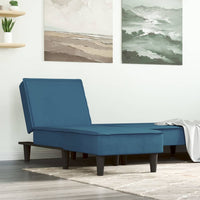 Chaiselongue Blau Samt