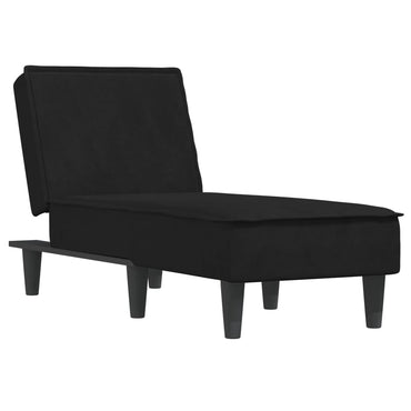 Chaiselongue Schwarz Samt