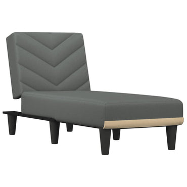 Chaiselongue Dunkelgrau Stoff